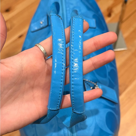 Coach Getaway Signature Nylon Weekender Bag Set -Bright Blue - Picture 7 of 16